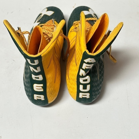Under Armour Green Yellow Athletic Baseball Sports Training Workout Cleets - Picture 7 of 14